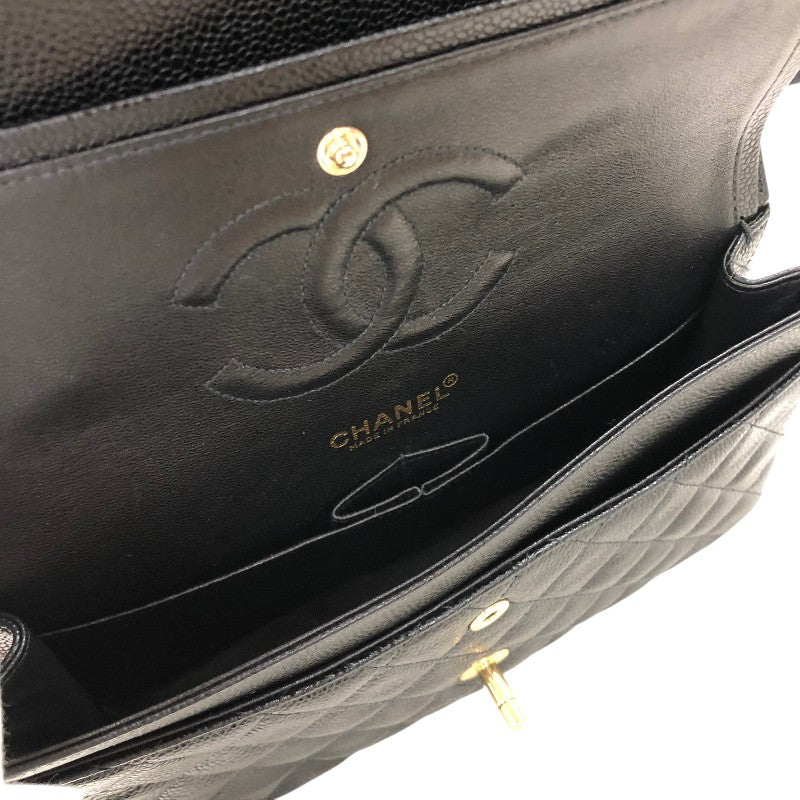 シャネル CHANEL マトラッセ25 A01112 76番台 ブラック ゴールド金具 キャビアスキン レディース ショルダーバッグ