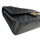 シャネル CHANEL マトラッセ25 A01112 76番台 ブラック ゴールド金具 キャビアスキン レディース ショルダーバッグ