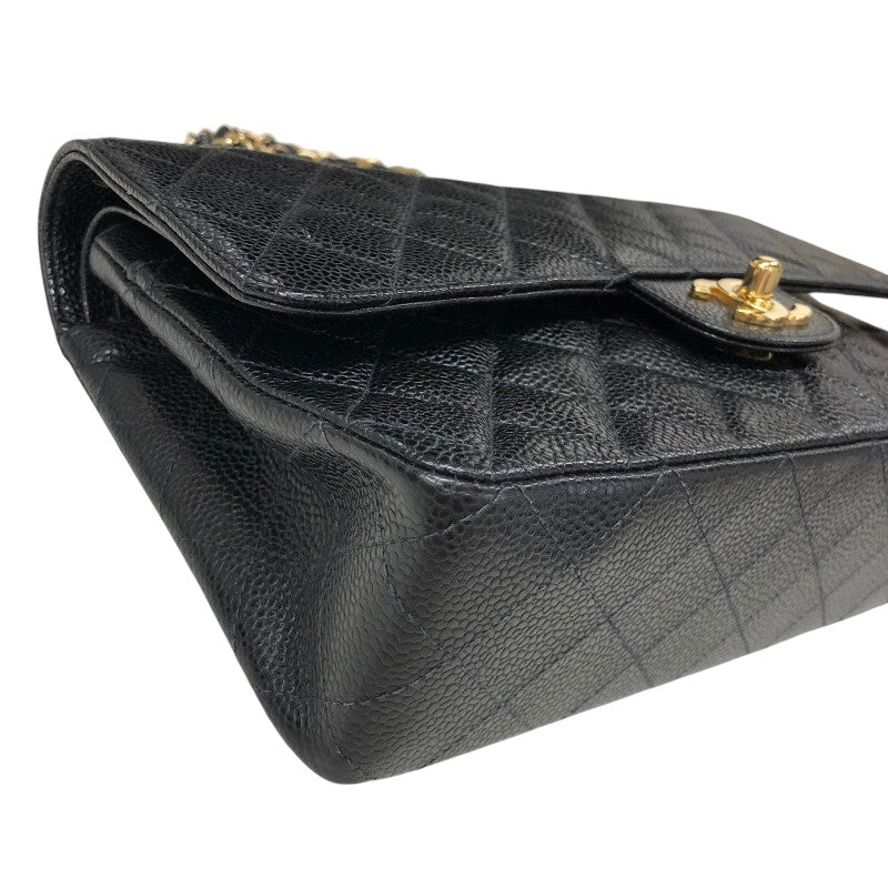 シャネル CHANEL マトラッセ25 A01112 76番台 ブラック ゴールド金具 キャビアスキン レディース ショルダーバッグ