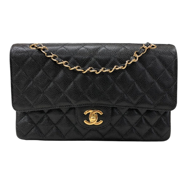 シャネル CHANEL マトラッセ25 A01112 76番台 ブラック ゴールド金具 キャビアスキン レディース ショルダーバッグ