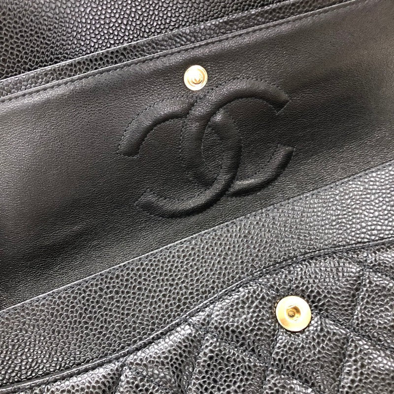 シャネル CHANEL マトラッセ25 A01112 76番台 ブラック ゴールド金具 キャビアスキン レディース ショルダーバッグ