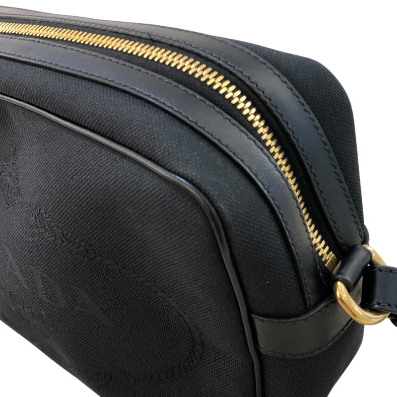 プラダ PRADA ジャガードロゴショルダーバッグ 1BH089 ブラック 　ゴールド金具 ナイロンジャガード レディース ショルダーバッグ