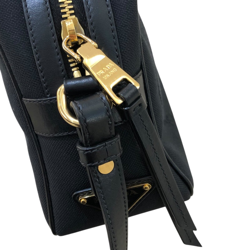 プラダ PRADA ジャガードロゴショルダーバッグ 1BH089 ブラック 　ゴールド金具 ナイロンジャガード レディース ショルダーバッグ