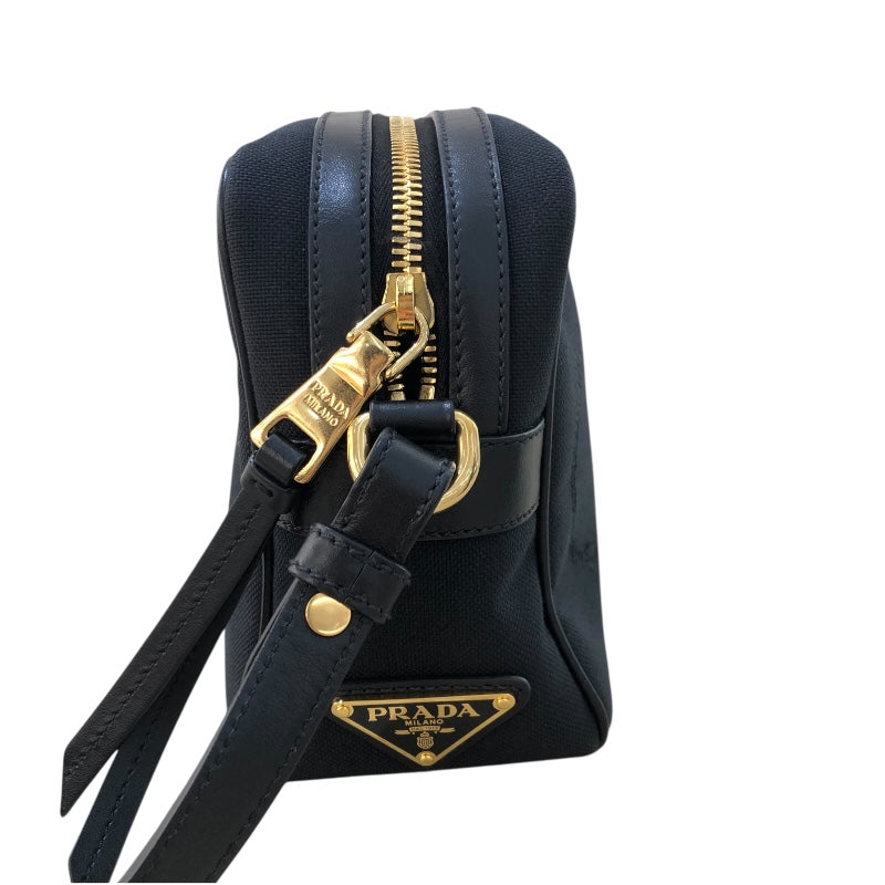 プラダ PRADA ジャガードロゴショルダーバッグ 1BH089 ブラック 　ゴールド金具 ナイロンジャガード レディース ショルダーバッグ
