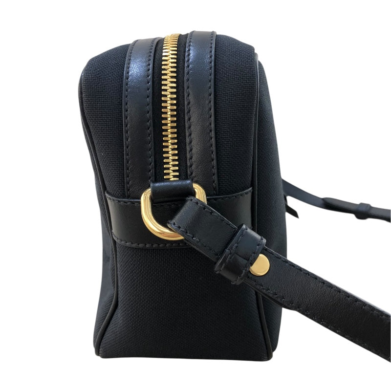 プラダ PRADA ジャガードロゴショルダーバッグ 1BH089 ブラック 　ゴールド金具 ナイロンジャガード レディース ショルダーバッグ