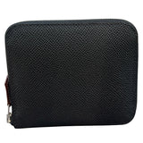エルメス HERMES アザップコンパクトシルクイン W刻 ブラック シルバー金具 エプソン レディース コインケース