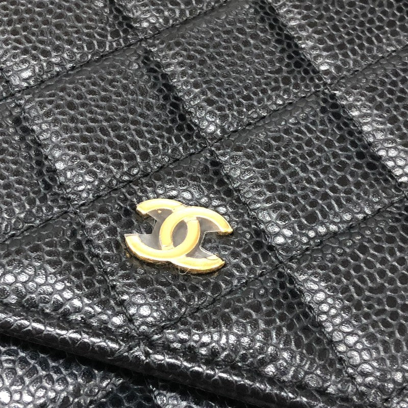 シャネル CHANEL マトラッセチェーンウォレット AP0250 ブラック ゴールド金具 キャビアスキン レディース ウォレットチェーン