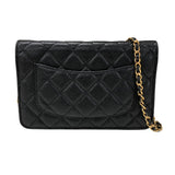 シャネル CHANEL マトラッセチェーンウォレット AP0250 ブラック ゴールド金具 キャビアスキン レディース ウォレットチェーン