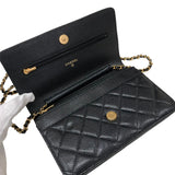 シャネル CHANEL マトラッセチェーンウォレット AP0250 ブラック ゴールド金具 キャビアスキン レディース ウォレットチェーン
