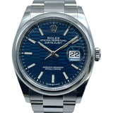 ロレックス ROLEX デイトジャスト フルーテッドモチーフ 116200 ブルー SS 自動巻き メンズ 腕時計