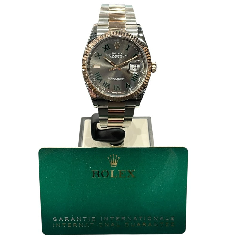 ロレックス ROLEX デイトジャスト36　スレート 126231 グレー SS/PG 自動巻き メンズ 腕時計