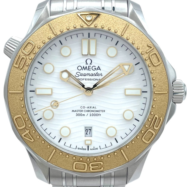 オメガ OMEGA シーマスター ダイバー300M コーアクシャル マスタークロノメーター パリ2024 522.21.42.20.04.001 ホワイト K18/SS 自動巻き メンズ 腕時計