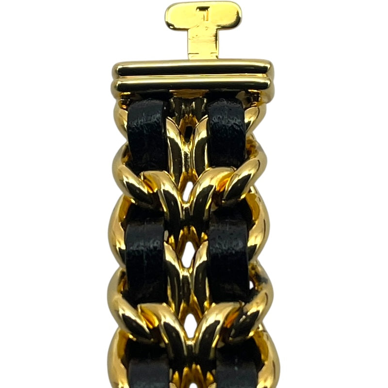 シャネル CHANEL プルミエール L H0001 ブラック GP レディース 腕時計