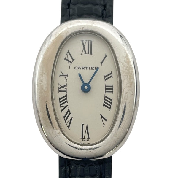 カルティエ Cartier ミニベニュワール W15189L2 ホワイト K18WG レディース 腕時計