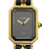 シャネル CHANEL プルミエールL H0001 ブラック GP レディース 腕時計
