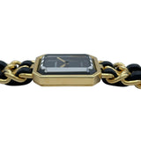 シャネル CHANEL プルミエールL H0001 ブラック GP レディース 腕時計