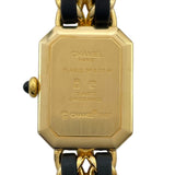シャネル CHANEL プルミエールL H0001 ブラック GP レディース 腕時計