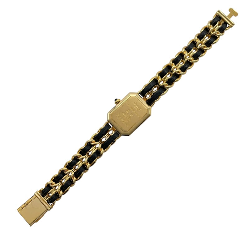 シャネル CHANEL プルミエールL H0001 ブラック GP レディース 腕時計