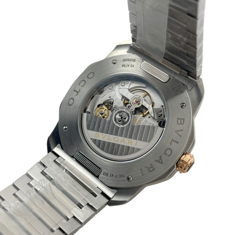ブルガリ BVLGARI オクト ローマ 41mm OCP41SG(103928） ホワイト PG/SS メンズ 腕時計