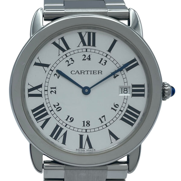 カルティエ Cartier ロンドソロ ドゥ カルティエ LM W6701005 シルバー SS メンズ 腕時計