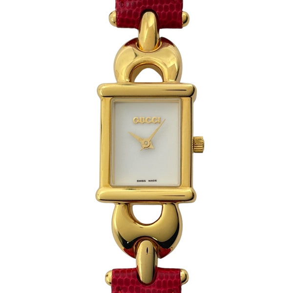 グッチ GUCCI チェンジベルト 1800L ホワイト GP レディース 腕時計