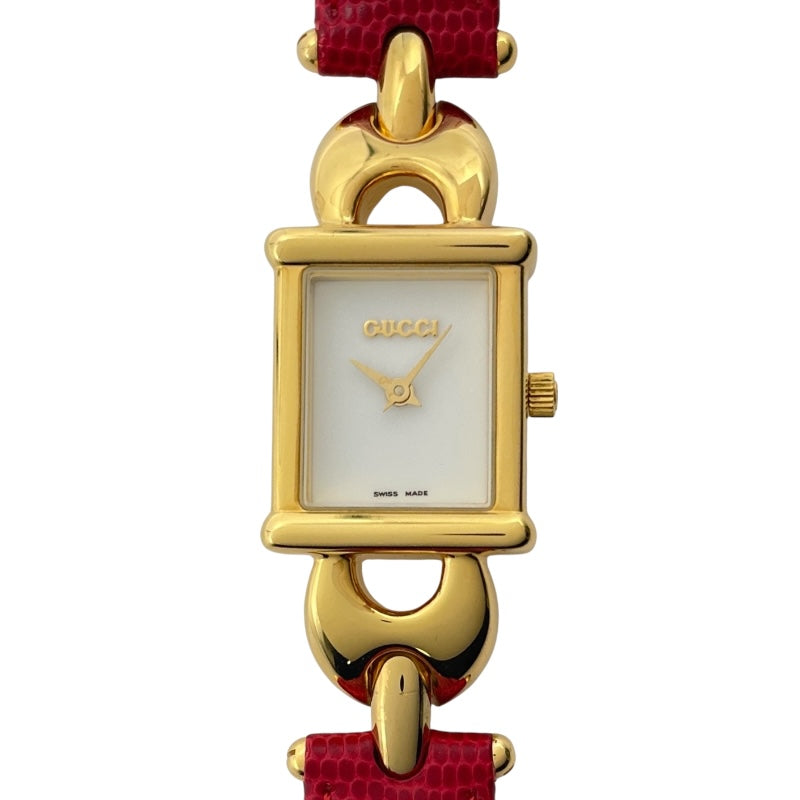 グッチ GUCCI チェンジベルト 1800L ホワイト GP レディース 腕時計