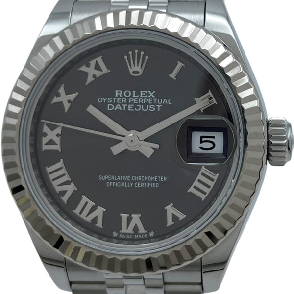 ロレックス ROLEX デイトジャスト28 279174 ダークグレー SS/WG 自動巻き レディース 腕時計
