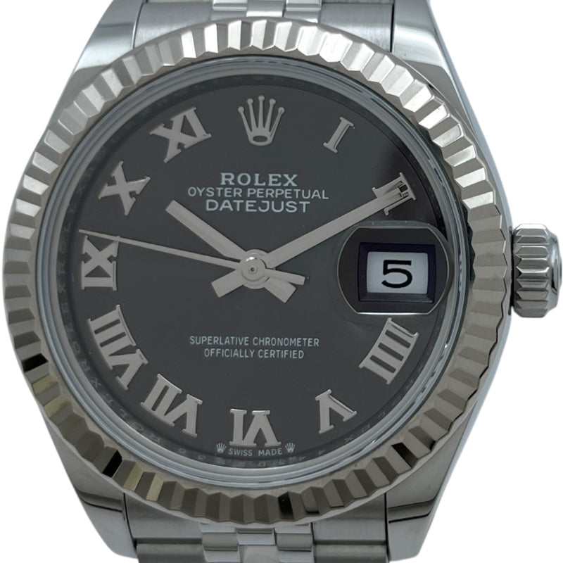 ロレックス ROLEX デイトジャスト28 279174 ダークグレー SS/WG 自動巻き レディース 腕時計