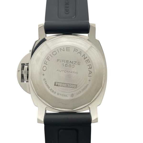 パネライ PANERAI ルミノール GMT アッチャイオ PAM01088 ブラック SS/ラバーベルト 自動巻き メンズ 腕時計
