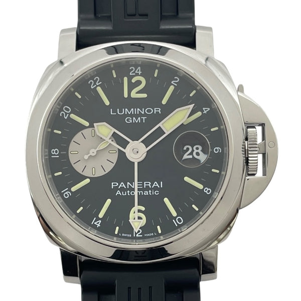 パネライ PANERAI ルミノール GMT アッチャイオ PAM01088 ブラック SS/ラバーベルト 自動巻き メンズ 腕時計