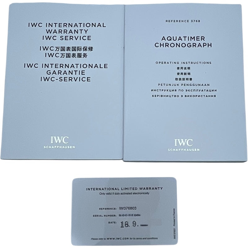 インターナショナルウォッチカンパニー IWC アクアタイマー クロノグラフ IW376803 ブラック SS 自動巻き メンズ 腕時計