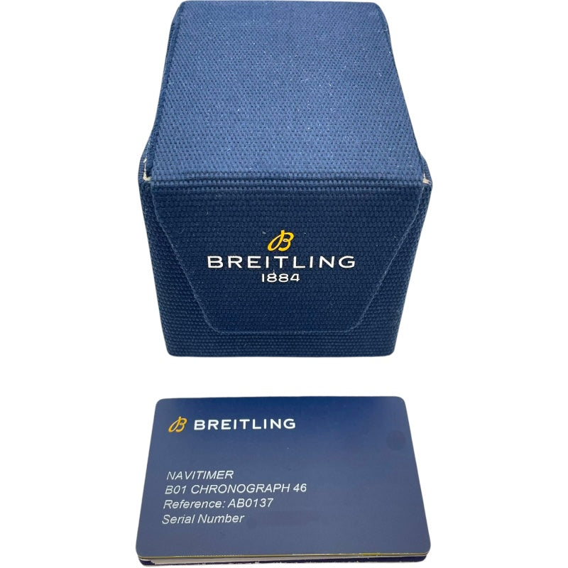 ブライトリング BREITLING ナビタイマー B0 クロノグラフ 46 AB0137 ブルー SS メンズ 腕時計