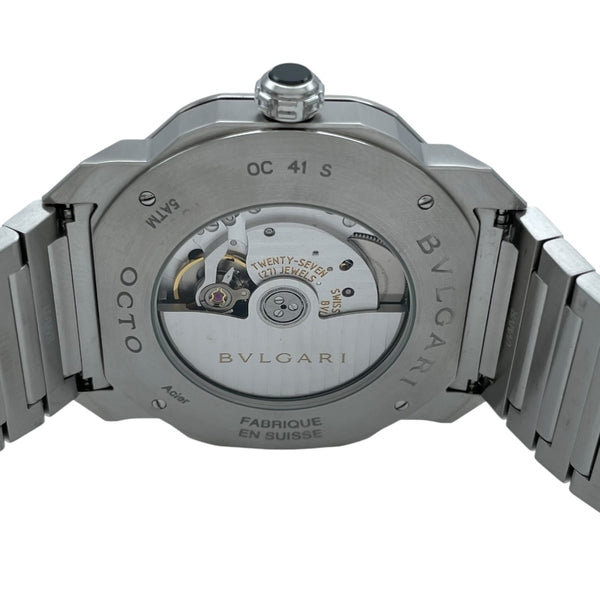 ブルガリ BVLGARI オクト ローマ OC41S（102856) ブルー SS メンズ 腕時計