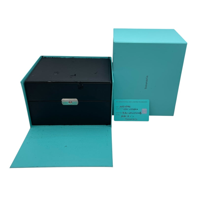 ティファニー TIFFANY＆CO イーストウエスト 36813946 ネイビー SS 自動巻き メンズ 腕時計