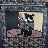 ゴヤール GOYARD ブルゴーニュ マーカージュ ブルドッグ ブラック ゴヤールディンキャンバス メンズ トートバッグ