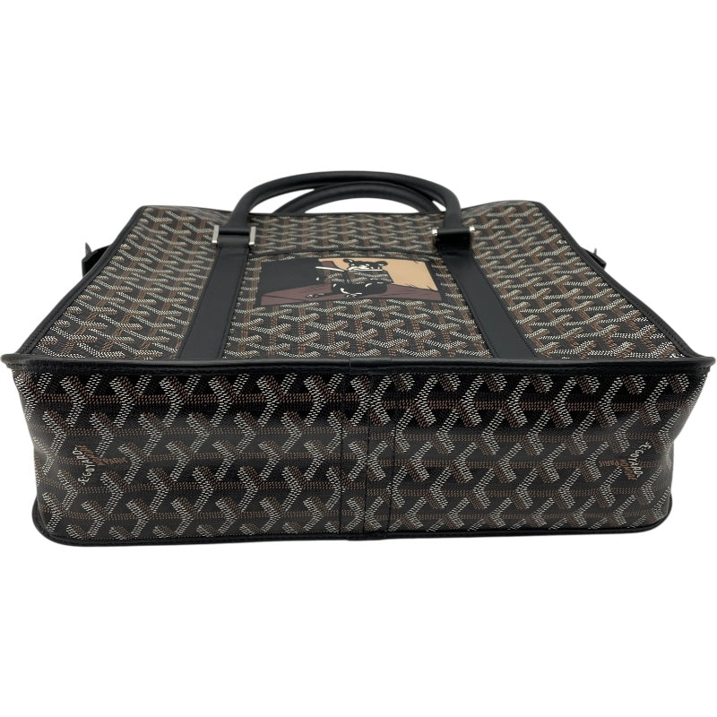 ゴヤール GOYARD ブルゴーニュ マーカージュ ブルドッグ ブラック ゴヤールディンキャンバス メンズ トートバッグ