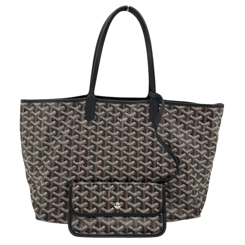 ゴヤール GOYARD サンルイPM ブラック ゴヤールコーティングキャンバス ユニセックス トートバッグ