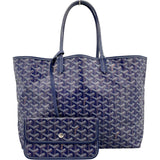 ゴヤール GOYARD サンルイPM ネイビー ゴヤールディンキャンバス レディース トートバッグ