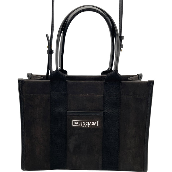 バレンシアガ BALENCIAGA ハードウェアXS 671402 ブラック キャンバス レディース ショルダーバッグ