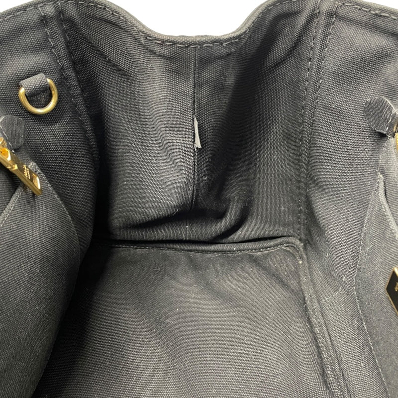 プラダ PRADA カナパM BN2642 ブラック GD金具 キャンバス レディース ショルダーバッグ