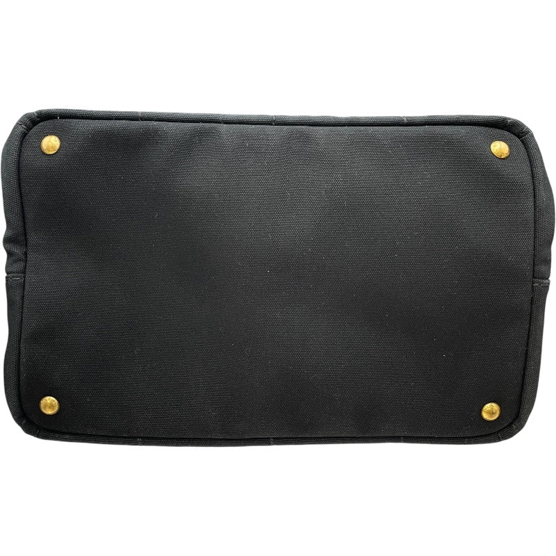 プラダ PRADA カナパM BN2642 ブラック GD金具 キャンバス レディース ショルダーバッグ