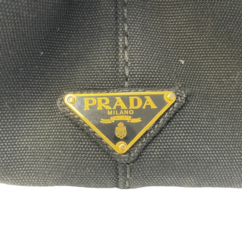 プラダ PRADA カナパM BN2642 ブラック GD金具 キャンバス レディース ショルダーバッグ