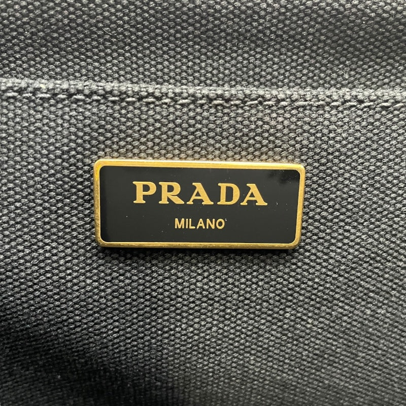 プラダ PRADA カナパM BN2642 ブラック GD金具 キャンバス レディース ショルダーバッグ