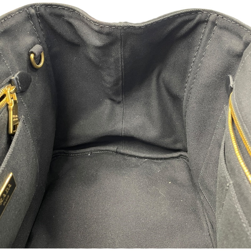 プラダ PRADA カナパM BN2642 ブラック GD金具 キャンバス レディース ショルダーバッグ
