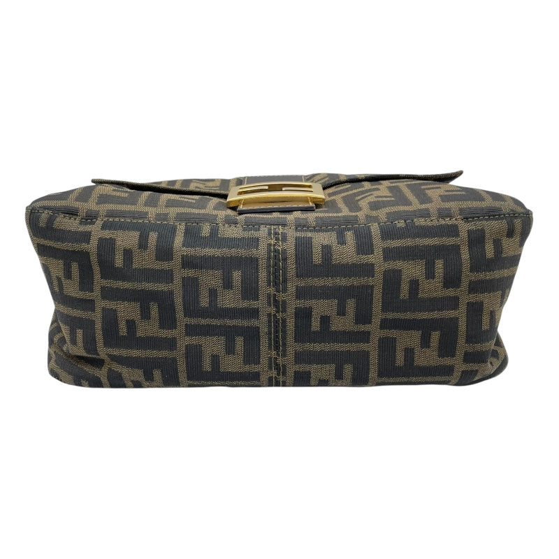 フェンディ FENDI ズッカ柄 マンマバケット ブラウン キャンバス レディース ハンドバッグ