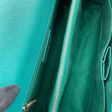 シャネル CHANEL ココハンドル ラージ A92991 グリーン ブラウン GD金具 キャビア・リザード レディース ショルダーバッグ