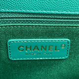 シャネル CHANEL ココハンドル ラージ A92991 グリーン ブラウン GD金具 キャビア・リザード レディース ショルダーバッグ