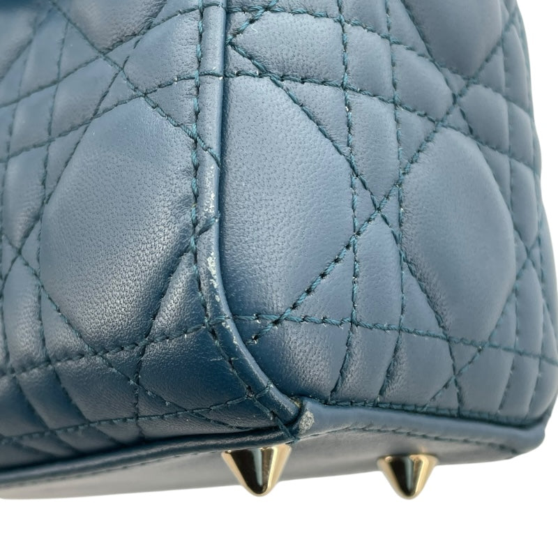 クリスチャン・ディオール Christian Dior マイレディ ディオール スモール M05380CEA ブルー GD金具 カナージュ/ラムスキン レディース ショルダーバッグ