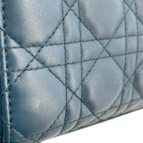 クリスチャン・ディオール Christian Dior マイレディ ディオール スモール M05380CEA ブルー GD金具 カナージュ/ラムスキン レディース ショルダーバッグ