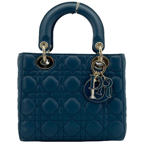 クリスチャン・ディオール Christian Dior マイレディ ディオール スモール M05380CEA ブルー GD金具 カナージュ/ラムスキン レディース ショルダーバッグ